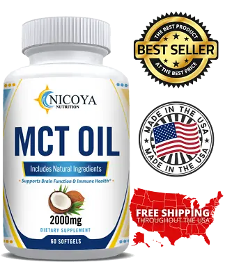 MCT Oil 2000mg -  MCT Oil For Skin Care Weight Loss Immune Support & Brain  • $14