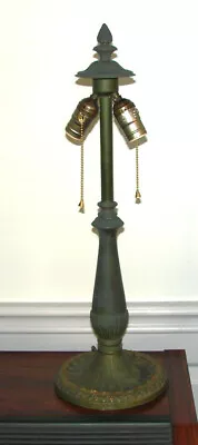 Antique Rainaud Table Lamp Base 1920’s  Original Rewird New Pull Cord Sockets • $135
