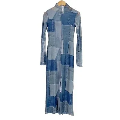 Zara Patchwork Tulle Maxi Dress Womens Size Medium • $100