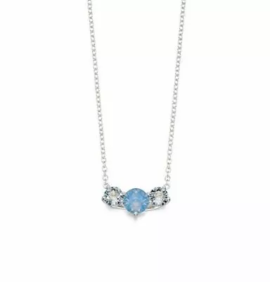 Elements Silver Necklace With Opalite And Swarovski Crystals • £30.70