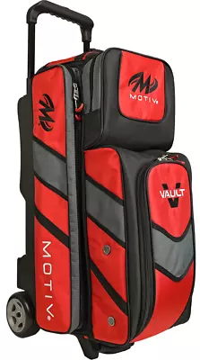 Motiv Vault 3 Ball Roller Bowling Bag Fire Red • $209.95