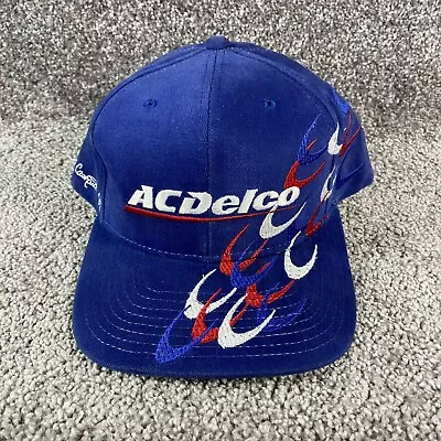 Vintage Dale Earnhardt Snapback Hat #3 Racing Cap  NASCAR AC Delco Chase Blue • $14.95