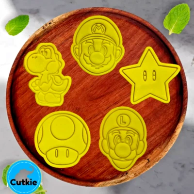 $7.95 • Buy Mario Brothers 2pce Cookie Cutter & Embosser Fondant Cutter Set 