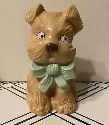 Vintage Dog Piggy Bank Ceramic Has A Stopper See Photos • $5