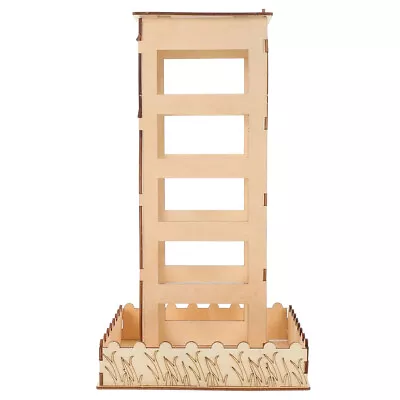  Rabbit Grass Stand Wooden Food Dispenser Feeder Small Animal • £13.98