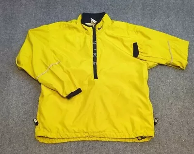 Vintage Nike Jacket Mens Medium Yellow Windbreaker 1/2 Zip 90s  • $26.99