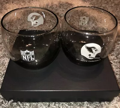 Set Of 2 Vintage 1970s St Louis Cardinals NFL Football Smoke Glass Tumblers • $25