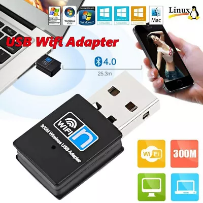 Mini 300Mbps Wireless USB Wifi Adapter LAN Internet Network Adapter 802.11n/g/b • $7.27