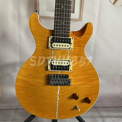 Custom Electric Guitar Flamed Maple Top Mahogany Body HH Pickups Tremolo Bridge • $266.99