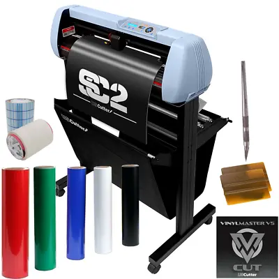 34  USCutter SC2 Vinyl Cutter Signshop Starter Bundle W/Software Supplies Tools • $579.99