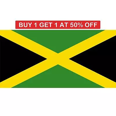 Jamaica Large Flag 5x3Ft Caribbean Nation Carnival Cricket Football Support • £4.09