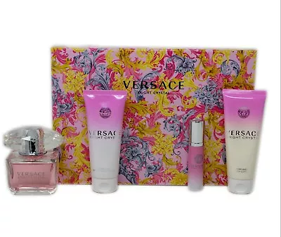 Versace Bright Crystal 4 Piece Gift Set Eau De Toilette Natural Spray 90ml (d) • $199.50