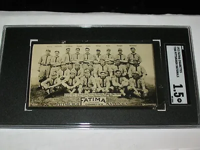 1913 T200 FATIMA TEAM PITTSBURGH NATIONALS PIRATES SGC 1.5 Fair ~Honus Wagner • $1500