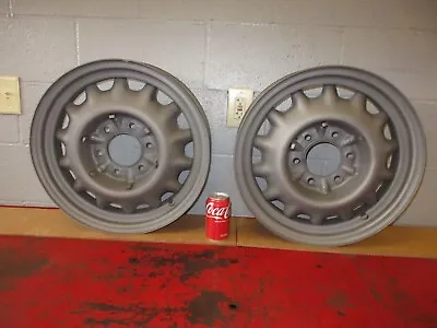 TWO ARTILLERY WHEELS 6 LUG X 5 3/4   17  X 3 1/2   PROBABLY GM CHEVROLET 1930's • $150