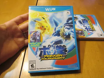 Pokken Tournament Nintendo Wii U POKEMON COMPLETE W/ MANUAL * NO CARDS AMIIBO * • $11.81