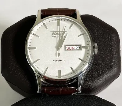 TISSOT Heritage Visodate Men's Watch Brown Leather Band T019.430.16.031.01 • $524.99