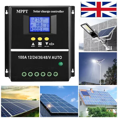 MPPT Solar Charge Controller Batteries Panel Dual Battery Regulator 7 Modes • £37.04