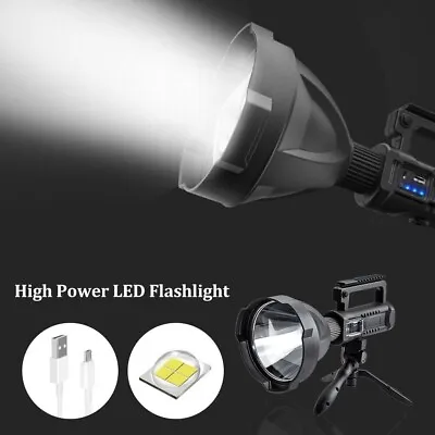 Rechargeable LED Searchlight Portable Super Bright Handheld Spotlight Flashlight • $23.35