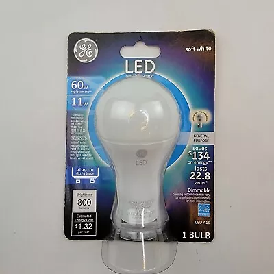 GE Lighting 60W Replacement 11W 800-Lumen  LED A19 Light Bulb GU24 Base Dimmable • $3.99