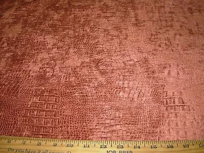 10 Yds Velvet Embossed Crocodile Alligator Upholstery Fabric For Less • $175