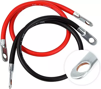 Cartman Battery Inverter Cable Set 4 Gauge X 24  ( 1 Positive & 1 Negative) • $12.95