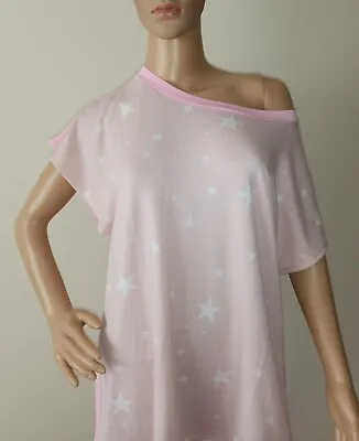 Pink Stars Short Sleeve T-shirt Mace Of Cotton Fabric Brand Blumin Apparel • $12
