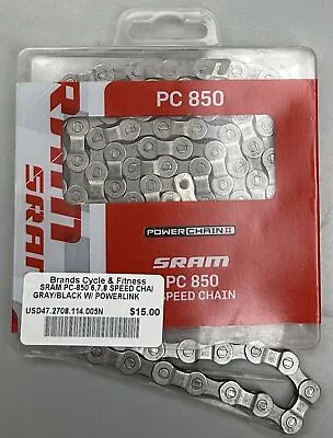 SRAM PC-850 Chain - 6 7 8-Speed 114 Links Silver • $9.99