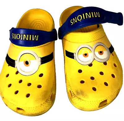Toddler & Kids Minions Dispicable Me- Crocs Shoes Clogs Yellow Size 1 • $12.15