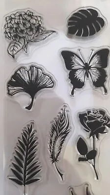 £2.99 • Buy Butterfly Silicone Clear Stamps - Card Making- Junk Journal- Craft - Flora Fauna