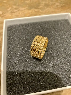 £5 • Buy 18K 18ct Carat Lady’s Real Gold Filled Ring Size O