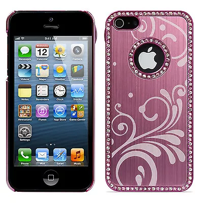 Bling Diamo Crystal Plastic Aluminum Decoration Case Cover Skin For IPhone 5 5s • $8.31