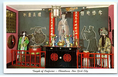 Temple Of Confucius New York City NYC NY Vintage Postcard F07 • $7.19