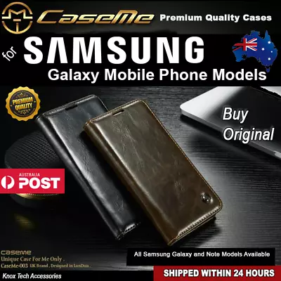 Premium Magnetic Luxury Flip Leather Wallet Cover Case For Samsung Galaxy Mobile • $17.99