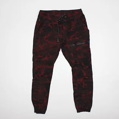 RING Of FIRE Unisex Red Camo Stretch Denim Jeans XL Elastic Waist Pants • $19.99