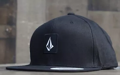 New Volcom Surf Crew V-Square Black Stone Black Mens Snapback Hat RHTVLC-35 • $22.05