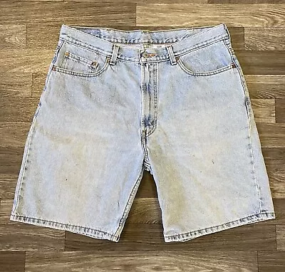 Vintage Levi’s 550 Denim Shorts Men’s Size 38 Light Wash Zipper Fly Relaxed Fit • $30
