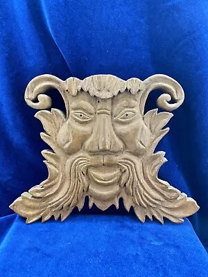 £30 • Buy VINTAGE Wooden GREENMAN CARVED WALL HANGING DEVIL,gargoyle, Mask