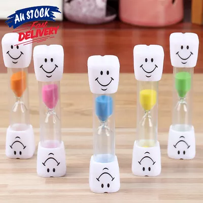 Clock Kids Gifts Egg Kitchen Smiley Hourglass Sand Timer Tooth Brushing 3Mins • $8.55