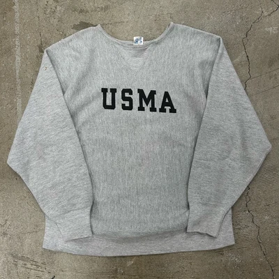 $690 • Buy Champion 80s Vtg Sweatshirt Reverse Weave USMA Print Tricolor Tag Size L Tops