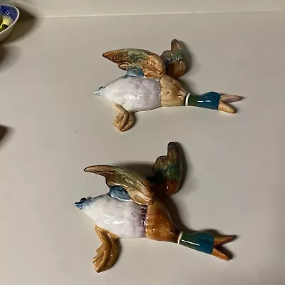 £95.73 • Buy Beswick England Flying Mallard Ducks Wall Hanging Set Of 2 Numbers 596-2 & 596-3