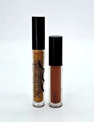 MAC Lipglass Color Duo IN THE SPRITZ & Power Glass Plumbing Lip Gloss BEAUT BRUT • $19.99