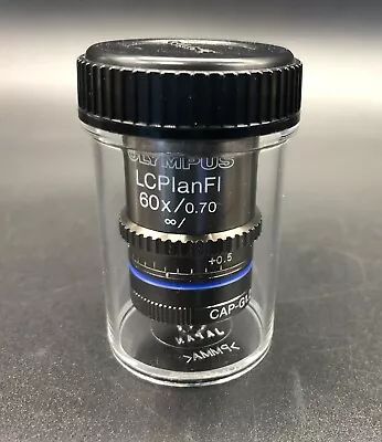 Olympus LCPlanFl 60x /0.70 ∞/ CAP-G1.2 ±0.5 Microscope Objective Lens • $1299