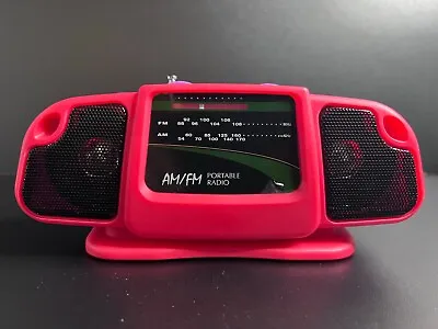 Portable Mini AM/FM Radio Tested/Works Hot Pink/ Teal • $16.99