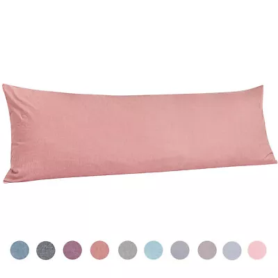 Washed Cotton Body Pillow Case Strong And Soft Fabric Pillowcase (20 X 54 In) • $14.99