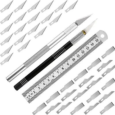 Kit Exacto Knife- Set Blades Refill Xacto Leather Craft Pen Cutter Sharp Razor • $9.99