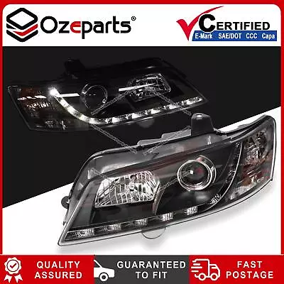 Black LED DRL Projector Head Lights For Holden Commodore VY Sedan Wagon Ute • $544.50