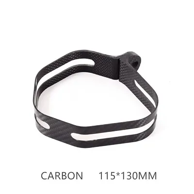 Carbon Fiber Motorcycle Exhaust Muffler Hanger Clamp Strap Bracket 115*130MM • $38.69