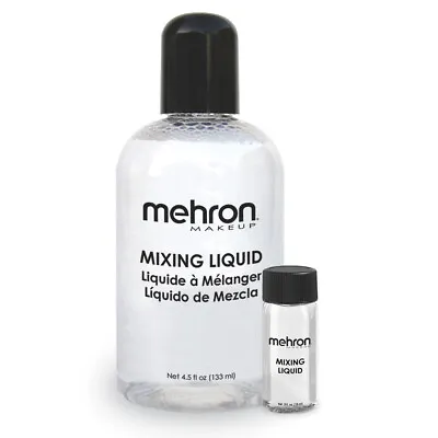 Mehron Mixing Liquid ~ Available Sizes: 4.5 Oz & 0.5 Oz • $13.95