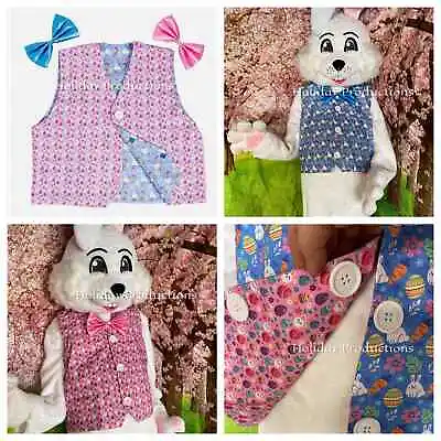 Professional Easter Bunny Mascot Costume Vest & Bow Tie Set New • $19.99