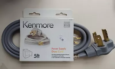 Kenmore Power Supply  Dryer Cord 3 Prong 5 Ft  26-15001 NEW • $6.99